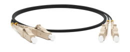 Патч-корд волоконно-оптический шнур Hyperline FC-D2-50-LC/PR-LC/PR-H-1M-LSZH-BK MM 50/125, LC-LC, 2.0 мм, duplex, LSZH, 1 м, черный