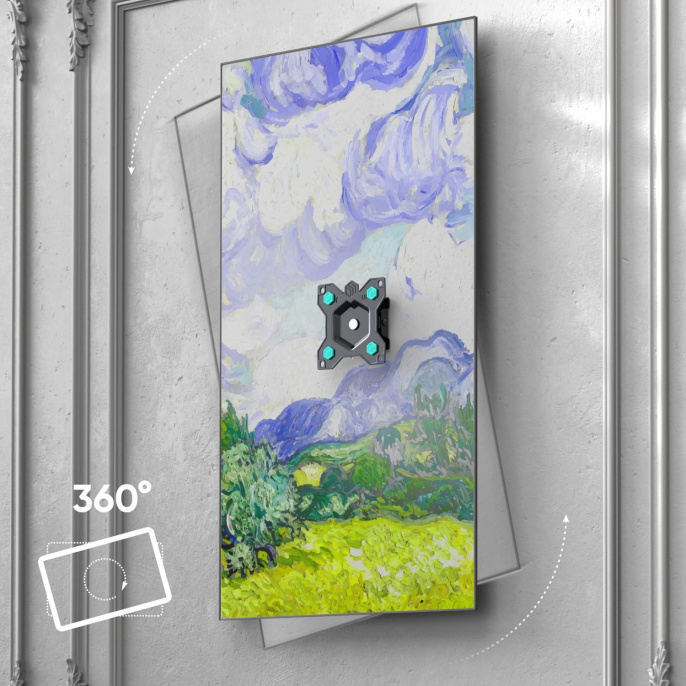 ONKRON R1 Roto чёрный {Для экранов с диагональю 10"-35" наклонно-поворотный, макс. нагрузка: 20 кг, VESA: 75х75, 100х100 мм} (4262392440185)