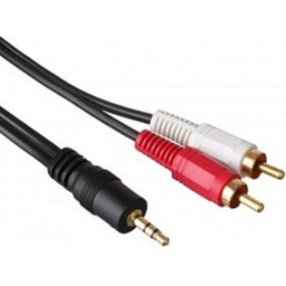 Кабель аудио ExeGate EX-CCA-458-5.0 3.5mm Jack M/2xRCA M, 5м, позолоченные контакты EX225928RUS