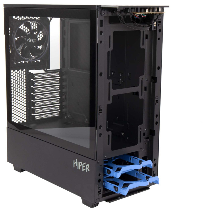 Корпус ATX HIPER PB81, Midi-Tower, без БП, черный