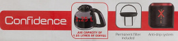 Кофеварка капельная Tefal CM361E38 1200Вт красный 7211002513