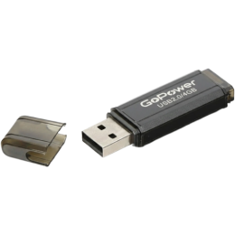 Флеш-накопитель GoPower HIT 4GB USB2.0 металл черный 00-00035945