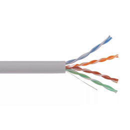 Кабель витая пара Bion BCL-U5448-181 U/UTP, кат.5e, 4x2x0,48 мм AWG 24 медь, одножильный, PVC, для внутренней прокладки, 305м, серый