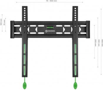 Кронштейн для телевизора ONKRON FM5, 35-65", настенный, фиксированный,  черный
