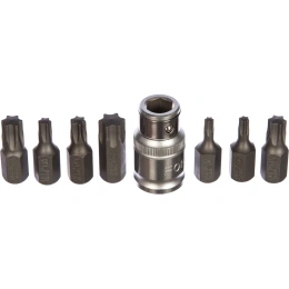 Набор бит Torx 30 мм с держателем (T20; T25; T30; T40; T45; T50; T55) FORCE 4081