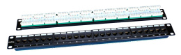 Патч-панель 19" 24 порта RJ-45 UTP 5e Hyperline PP3-19-24-8P8C-C5E-110D неэкранированная