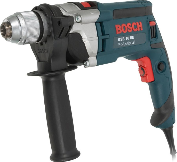 Дрель ударная Bosch GSB 16 RE Professional 750Вт патрон:быстрозажимной реверс кейс в комплекте 060114E500