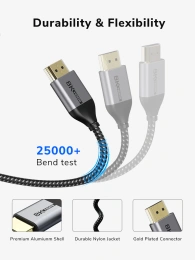 Кабель CABLETIME CH10H (CT-AV540-HE21G(C8K)-B1) 1 м, 8K PREMIUM HDMI 2.1, коаксиальный 32AWG, нейлоновый, 8K/60 Гц, 4K/144 Гц