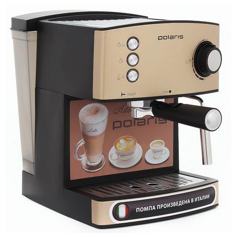 Кофеварка рожковая Polaris Adore Crema PCM 1527E 850Вт серый/черный