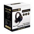 Полноразмерные игровые наушники с микрофоном (гарнитура) ExeGate Gaming HS-520G (регулировка оголовья, гибкий держатель микрофона, USB, 2x3.5мм, динамик 40мм, 20-20000Гц, длина кабеля 2.5м, регулировка громкости, RGB подсветка) EX295316RUS