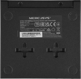 Коммутатор Mercusys MS106P L2 6x100Мбит/с 4PoE+ 67W неуправляемый