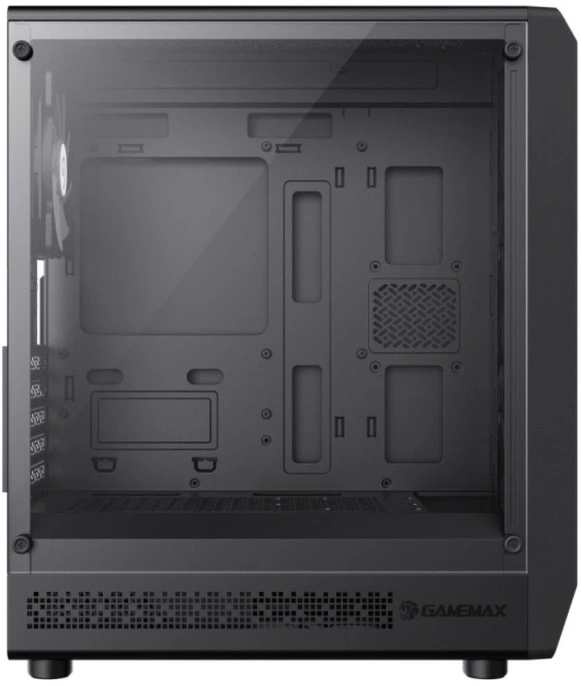 Корпус GameMax Forge MB без БП Черный, ATX, USB3.0,Зак.стекло,4*120мм ARGB вент+конт., пыл.фильтр