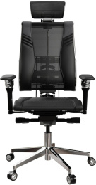 Кресло руководителя эргономичное Метта Yoga Spine Triumph B2 Черный CC.50.15.13A Infinity Easy Clean экокожа/сетка с подголов. крестов. алюминий хром (Z509734677)