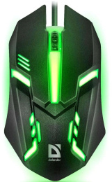 Мышь проводная Defender Cyber MB-560L, игровая, оптическая, USB, 1600dpi, черный [52560]