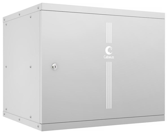 Cabeus WSC-05D-9U55/45m Шкаф телекоммуникационный настенный 19" 9U, серия LIGHT разборный, дверь металл, цвет серый