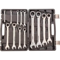 Набор комбинированных трещоточных ключей 13 шт MATRIX 14797