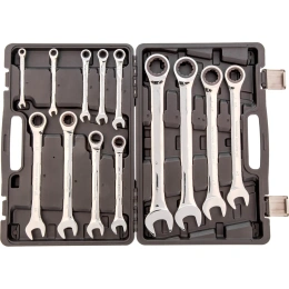 Набор комбинированных трещоточных ключей 13 шт MATRIX 14797