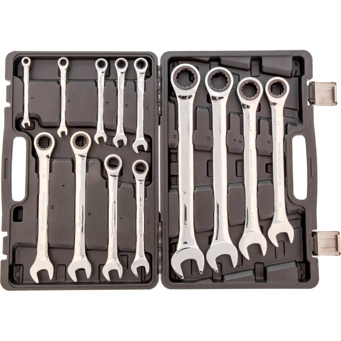 Набор комбинированных трещоточных ключей 13 шт MATRIX 14797