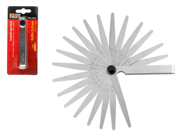 Набор щупов 0,05-1мм 20шт. PRO STARTUL PRO-6059