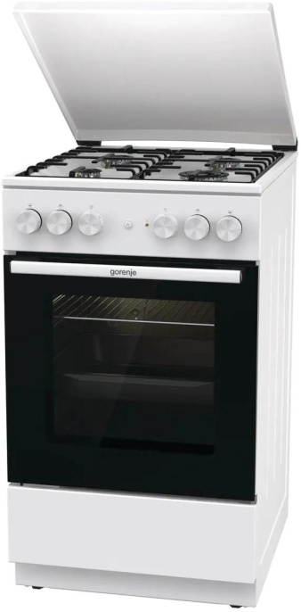 Плита Комбинированная Gorenje GK5A22WH белый металлическая крышка реш.сталь