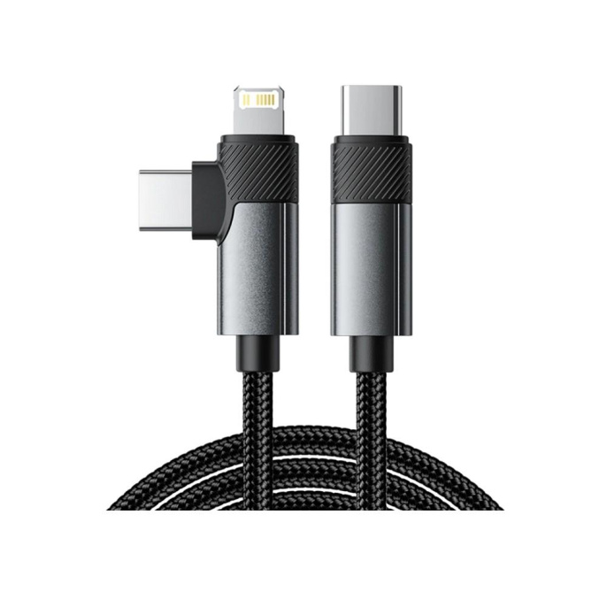 Rexant 18-7095 Кабель 2в1 Type-C, Type-C, Lightning 65Вт, 1м, в черной нейлоновой оплетке