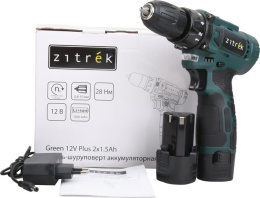 Дрель-шуруповерт аккумуляторная Zitrek Green 12V Plus, 12В, 2x1,5Ач 085-1014
