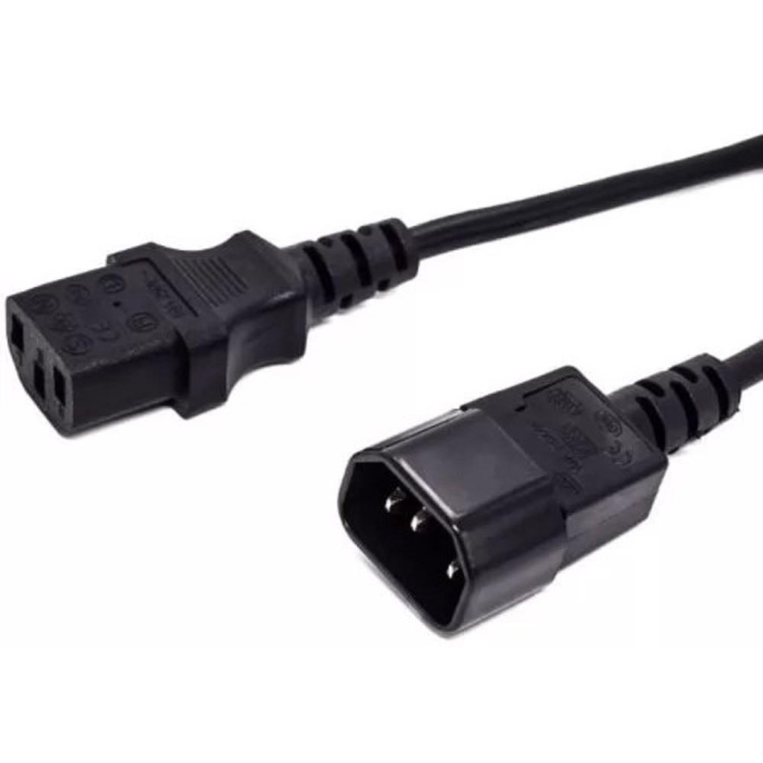 Кабель питания Filum FL-PC16-C13-C14-1.8M С13- C14, 3х1 мм?, 220В, 10A, чёрный, 1.8 м.[FL-PC16-C13-C14-1.8M]
