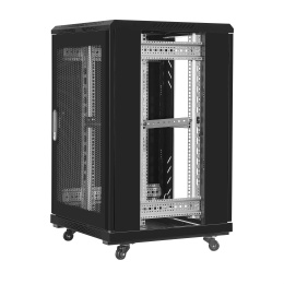 Шкаф телекоммуникационный 19" напольный 18U ExeGate EC-FS-18U.600.600.G.BLACK 19”, 18U, 600x600x987mm ШхГхВ , передняя дверь закаленное стекло, задняя перфорированная дверь, EX301398RUS