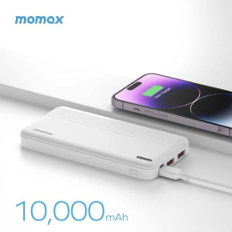 Внешний аккумулятор Momax IP77 iPower PD 10000mAh Белый IP77W Li-Ion, напряжение: 5 В, вход: 5 В/3 A, 9 В/2 A, 12 В/1.5 A, быстрая зарядка