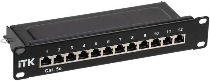 Патч-панель 10" 12 портов RJ-45 FTP 5e ITK PP12-1UC5ES-D05-10 экранированная