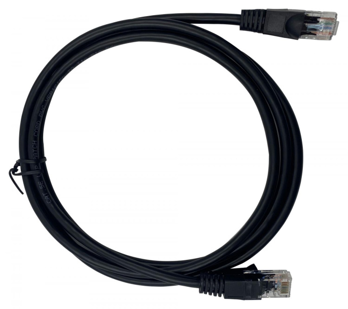 Патч-корд Buro литой molded , UTP, кат.5E, 1.5м, 4 пары, 26AWG, алюминий омедненный, многожильный, черный