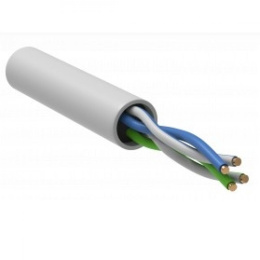 Витая пара U/UTP кат.5е ITK BC1-C5E02-128-305-G 2 пары белая 305 метров