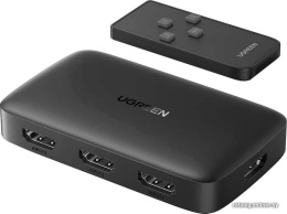 Переключатель UGREEN CM332 80125 HDMI Switcher 3 In 1 Out 4K@30HZ. Цвет: серый (80125_)