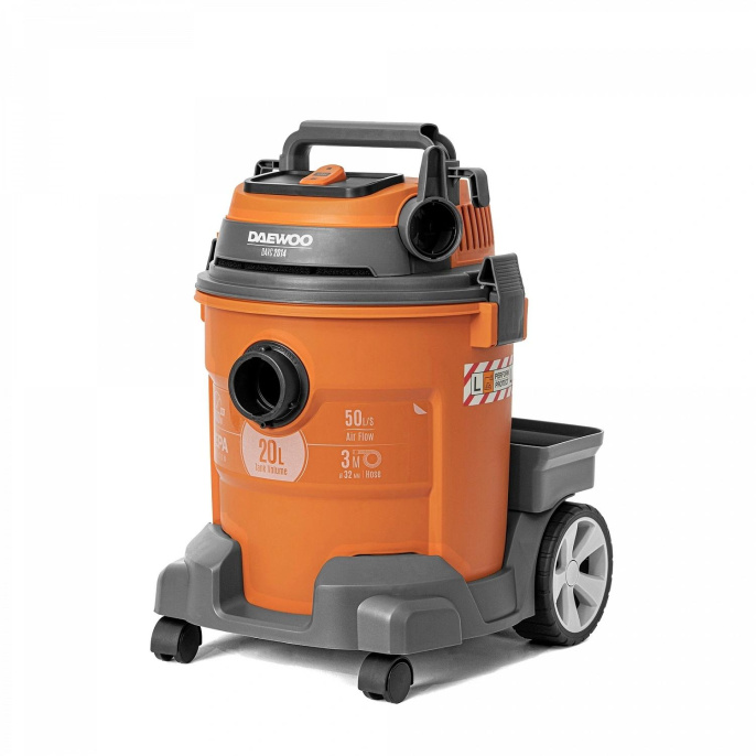 Строительный пылесос Daewoo DAVC 2514S,  серый