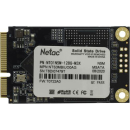 SSD накопитель NETAC N5M 128ГБ, mSATA, SATA III, mSATA [nt01n5m-128g-m3x]