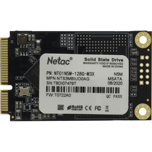 SSD накопитель NETAC N5M 128ГБ, mSATA, SATA III, mSATA [nt01n5m-128g-m3x]