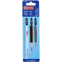 Набор пилок для лобзика 3 шт; Т123X/Т234X/Т345X ДИОЛД 90062012