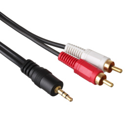 Кабель аудио ExeGate EX-CCA-458-3.0 (3.5mm Jack M/2xRCA M, 3м, позолоченные контакты) EX225929RUS