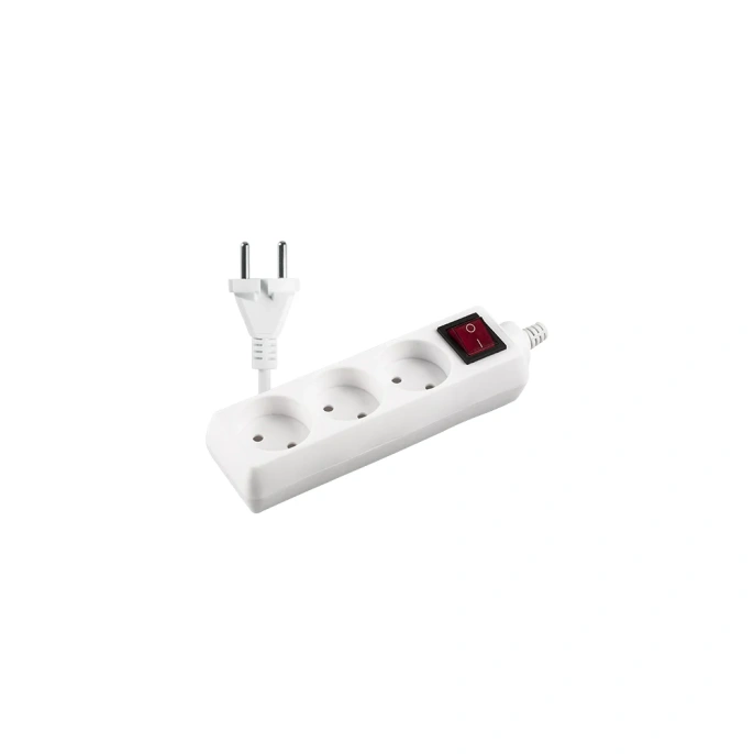 Удлинитель ФАZАFS075-03-150 2,5 кВт ПВС 2х0.75 с выкл. 10А IP20 3 роз, 1,5 м, выкл 5017092