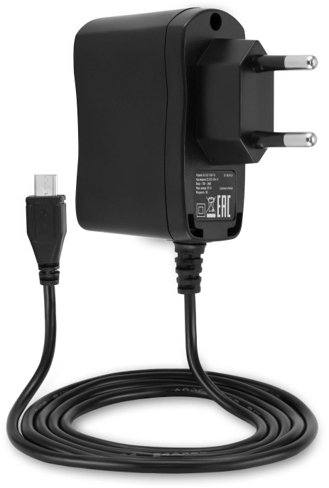 Сетевое зарядное устройство Buro XCJ-021-EM-1A, microUSB, 5Вт, 1A, черный