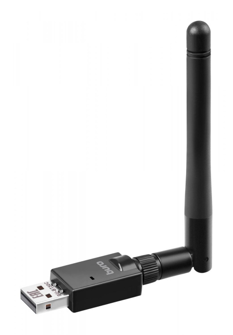 Bluetooth адаптер Buro BU-BT50C BT 5.0+EDR class 1, USB, 100м, черный