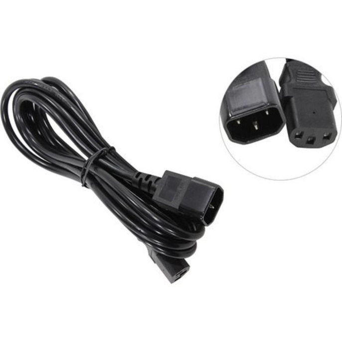 Кабель питания ExeGate Special EC-3S-C13->C14/3x0.5 (C13->C14, 3*0.5mm2, CCA, черный, 3м) ES280989RUS