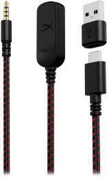 Гарнитура игровая HYPERX Cloud III, для компьютера и игровых консолей, мониторные, проводные, черный / красный [727a9aa]