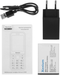Сотовый телефон XENIUM X300, черный/оранжевый