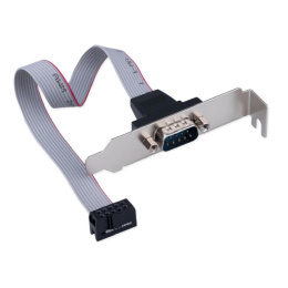 Cablexpert Планка на заднюю панель низкопрофильная, 1 порт COM/RS-232/DB9-M CCDB9RECEPTACLE-LP