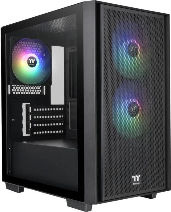 Корпус Thermaltake Versa H16 TG ARGB черный без БП mATX 4x120mm 2x140mm 1xUSB2.0 2xUSB3.0 audio bott PSU