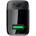 Зарядное устройство с зарядным кабелем ACEFAST A90 QC18W GaN single USB-A charger with charging cable USB-C-USB-A EU - Black AF-A90P3-BK