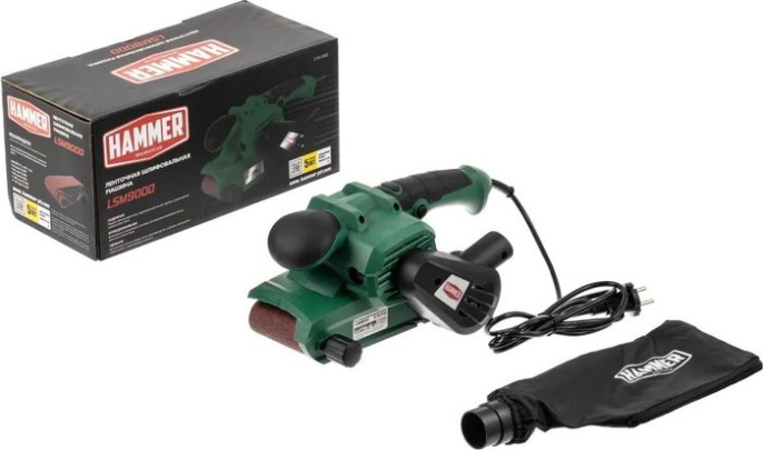 Шлифовальная машинка ленточная HAMMER LSM900D 900Вт 290м/мин лента 457x75мм 840982