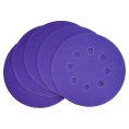 Диск шлифовальный Purple Film на пленочной основе 8 отверстий 125 мм, Р1000, 5 шт Abraforce 165046