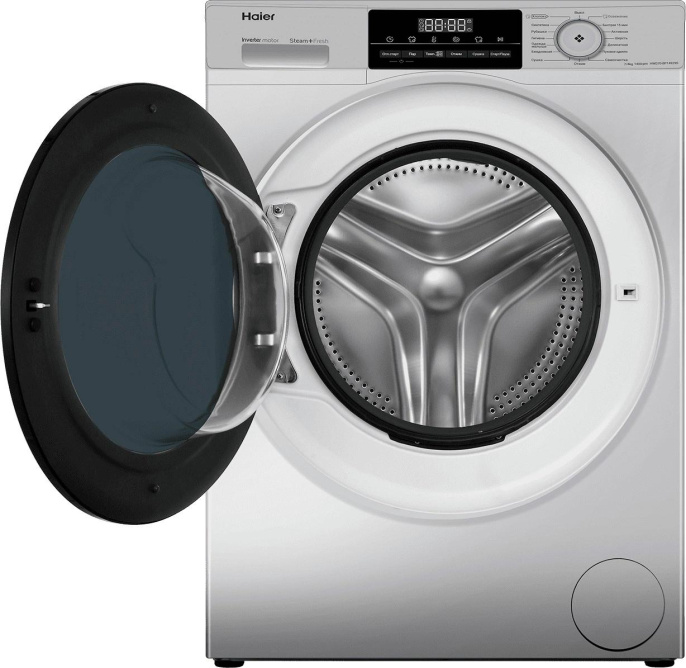 Стиральная машина HAIER HWD70-BP14929S, с фронтальной загрузкой, 7кг, 1400об/мин, с паром, с сушкой, инверторная